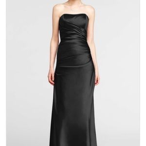 Black Dress Strapless Gown Prom Wedding